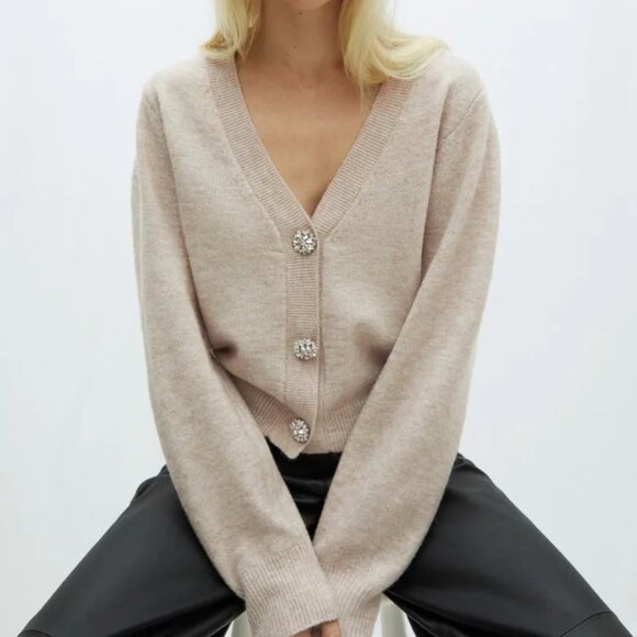 H&M Sweaters - H&M Rhinestone Button Cardigan